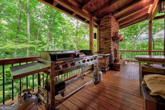 view of wooden terrace