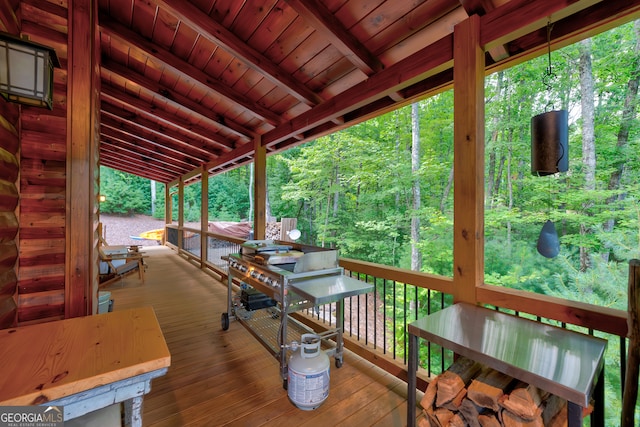 view of wooden deck