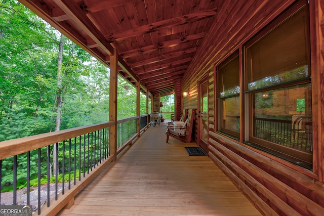 view of wooden terrace