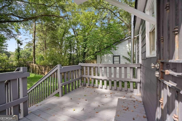 view of wooden deck