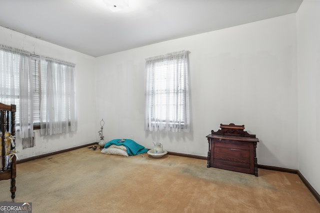 view of carpeted bedroom