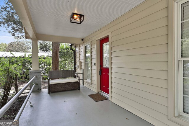 view of patio / terrace with covered porch