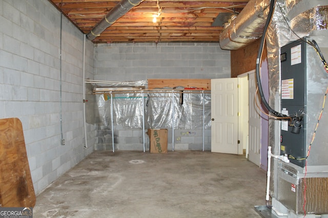 view of basement