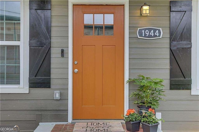 view of doorway to property