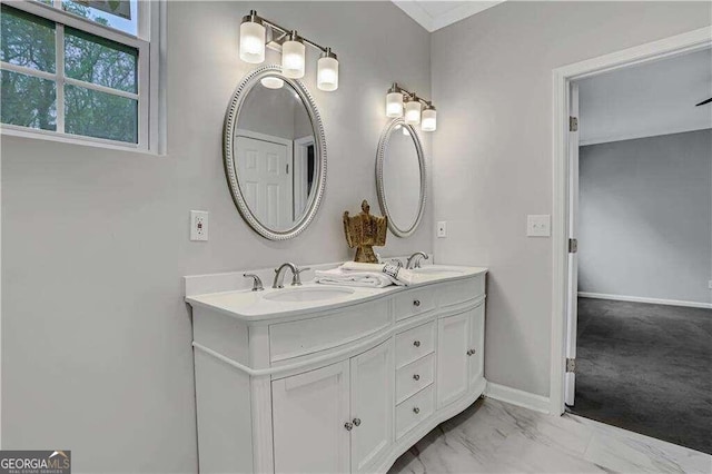 bathroom featuring vanity