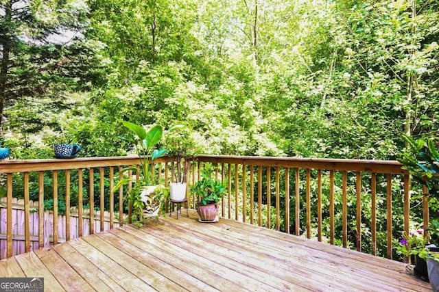 view of wooden deck