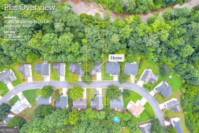 birds eye view of property