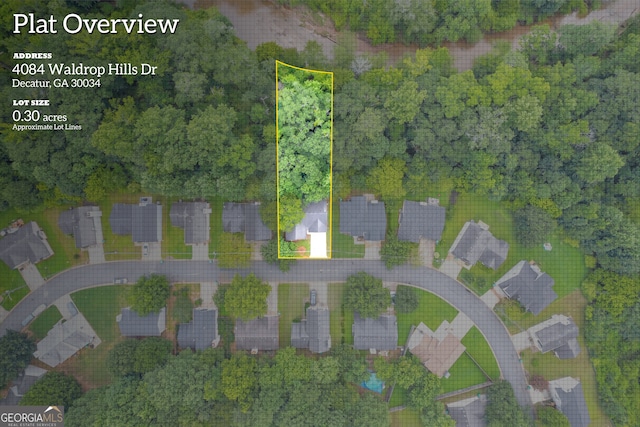 birds eye view of property