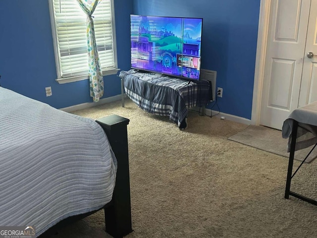 view of carpeted bedroom