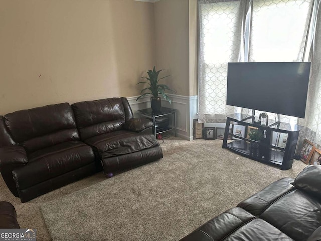 view of carpeted living room