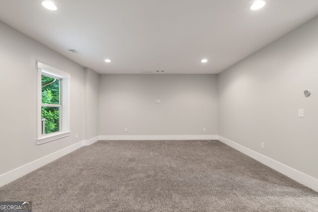 view of carpeted empty room