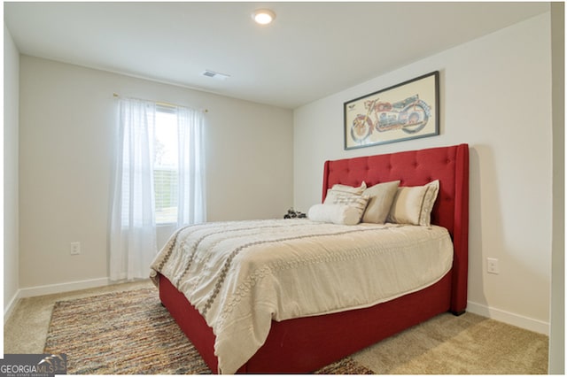 view of carpeted bedroom