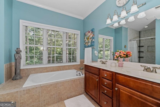 interior space with hardwood / wood-style floors and ornamental molding