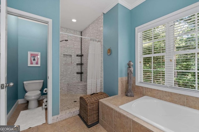 bedroom featuring ceiling fan, hardwood / wood-style floors, and ornamental molding