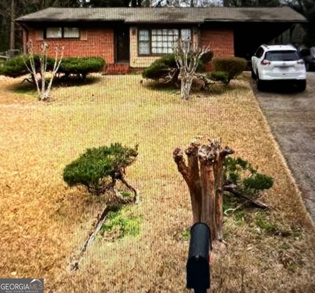 ranch-style house with a front yard