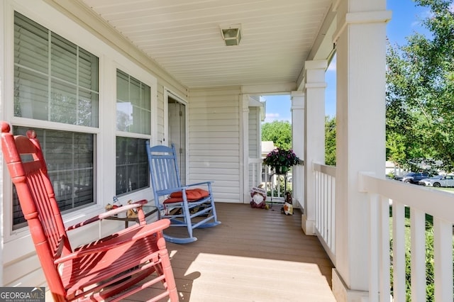 view of wooden deck