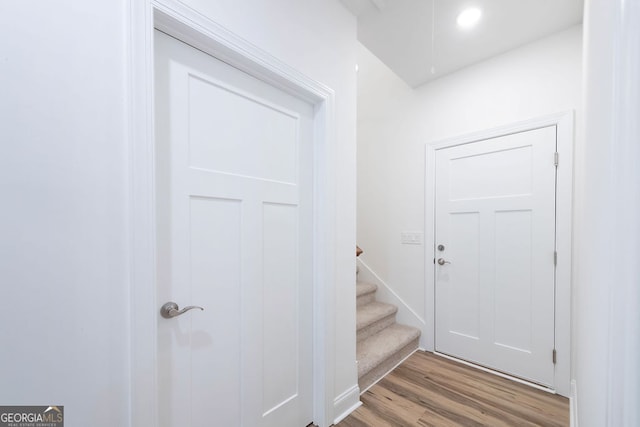 interior space with light wood-type flooring