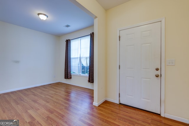 entrance foyer featuring light hardwood / wood-style flooring