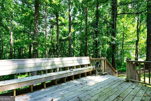 view of wooden deck