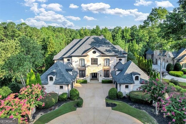 view of french country home