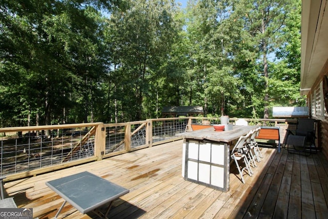 view of wooden deck