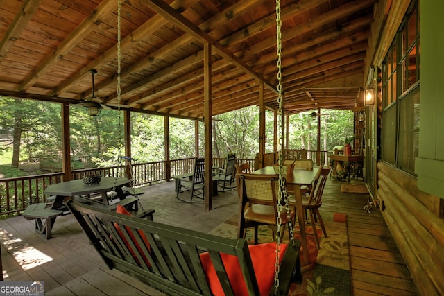 view of wooden deck