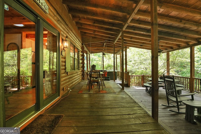 view of wooden deck