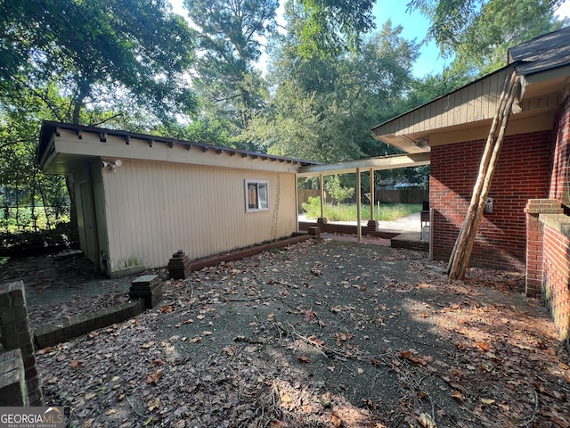 exterior space with a patio