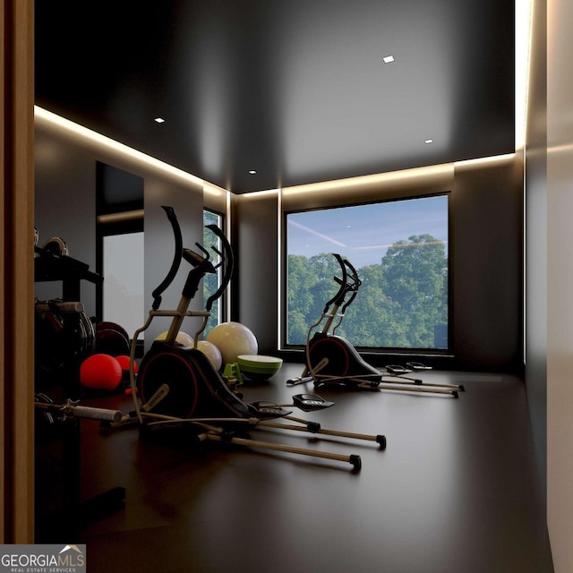 view of exercise room