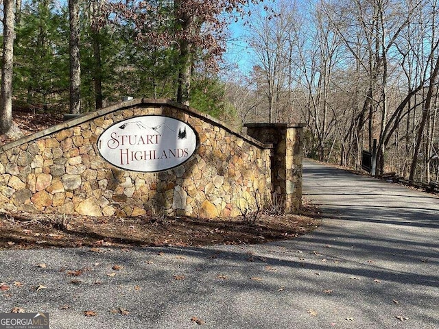 view of community sign