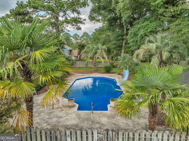 view of pool with a patio area