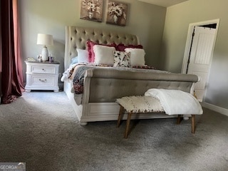 bedroom with carpet