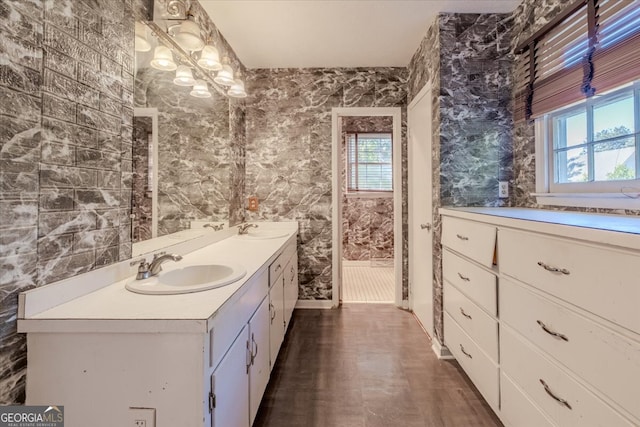 bathroom featuring vanity and a wealth of natural light