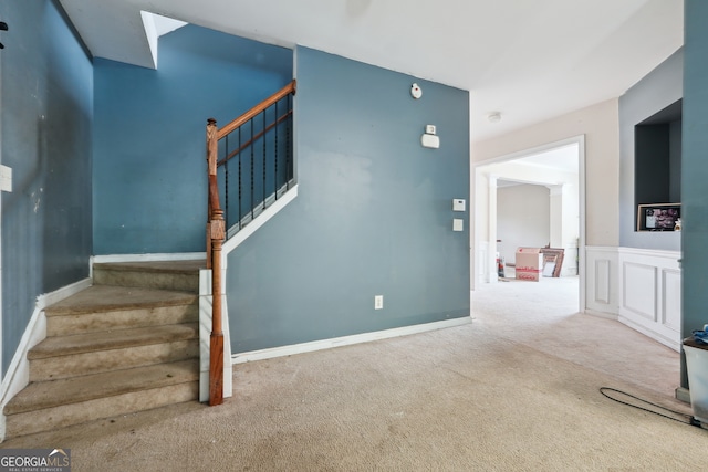 stairway with carpet