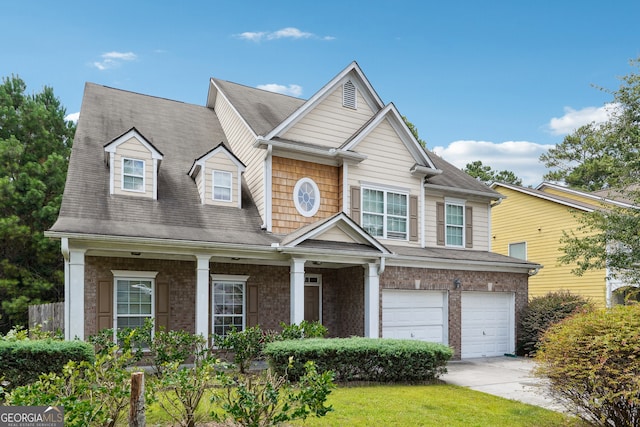 view of front of house featuring a garage