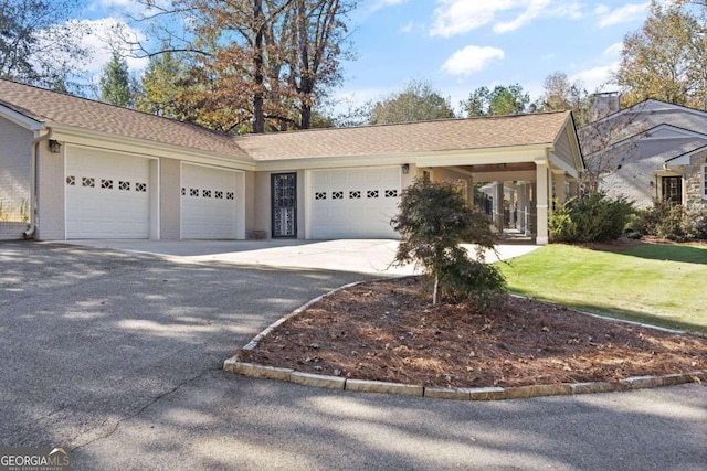 ranch-style house with a garage