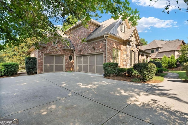 view of property exterior featuring a garage