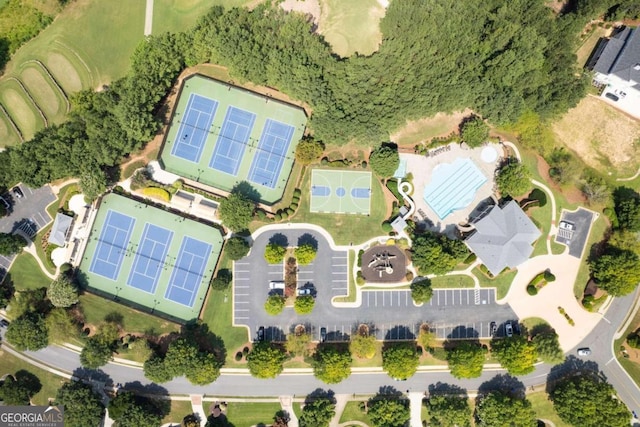 birds eye view of property