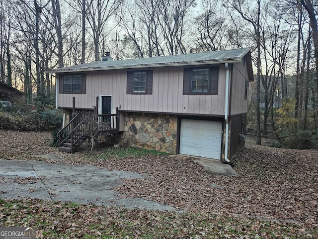 split foyer home with a garage