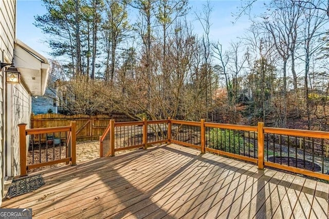 wooden deck with fence