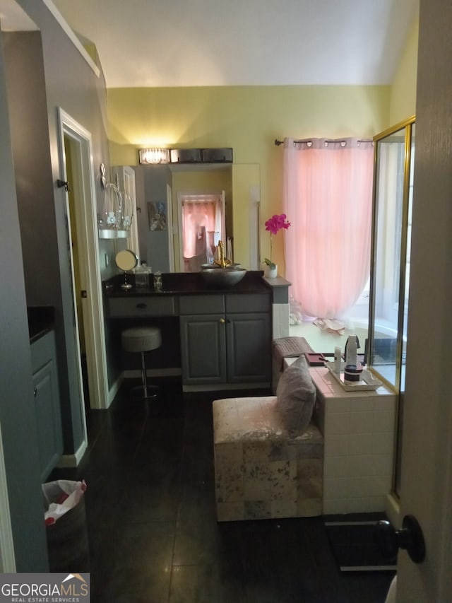 full bathroom featuring vanity