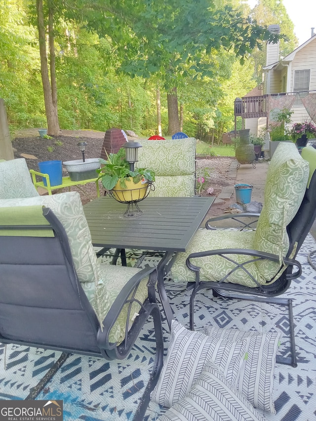 view of patio with outdoor dining space