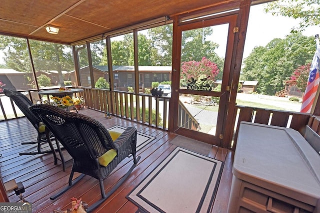 view of sunroom