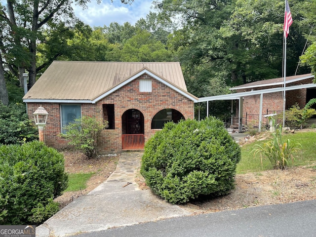 view of front of home with a porch