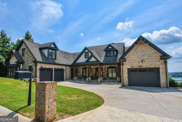 2771 Point Overlook, Gainesville, GA 30501 - view of front facade with a garage and a front lawn