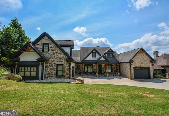 2771 Point Overlook, Gainesville, GA 30501 - view of front facade featuring a garage and a front lawn