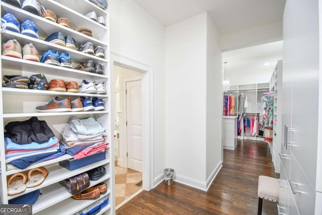 2771 Point Overlook, Gainesville, GA 30501 - spacious closet with dark hardwood / wood-style flooring