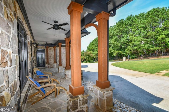 2771 Point Overlook, Gainesville, GA 30501 - view of patio / terrace featuring ceiling fan