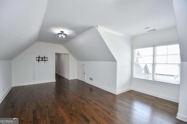 2771 Point Overlook, Gainesville, GA 30501 - bonus room featuring dark wood-type flooring and vaulted ceiling