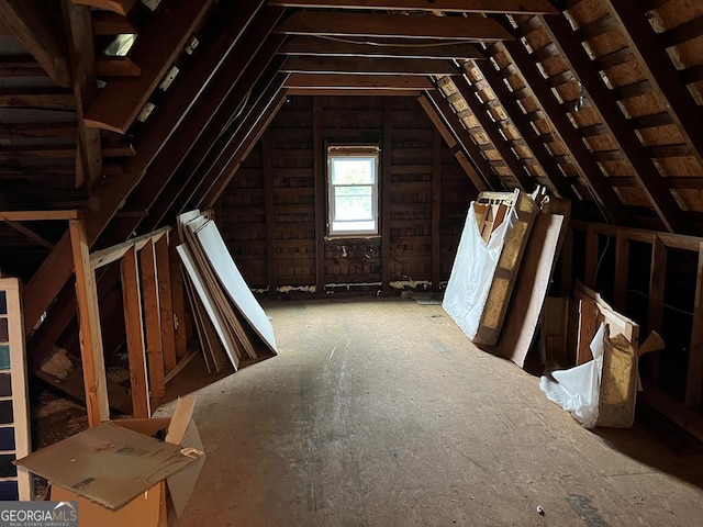 view of attic